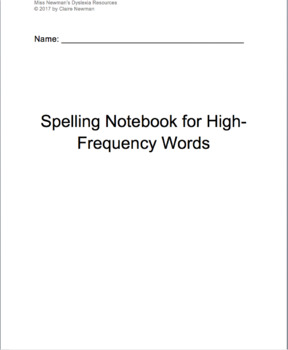 Preview of Spelling Notebook for High-Frequency Words