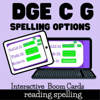 Preview of Spelling Option for c and g with dge and tch trigraphs Boom Decks