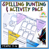 Spelling Pack - Vocabulary - Bunting Flags & Worksheets [G