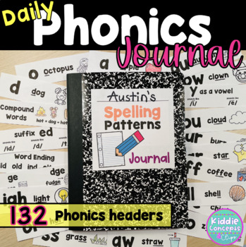 Preview of Spelling Patterns Journal Notebook Interactive Phonics Notebook