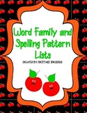 Spelling Patterns Lists: Word Families, Blends, Digraphs, 