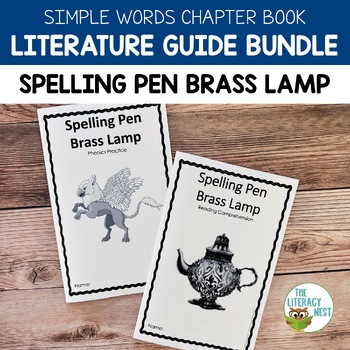 Preview of Spelling Pen Brass Lamp Literature Guide Simple Words Book | Virtual Learning