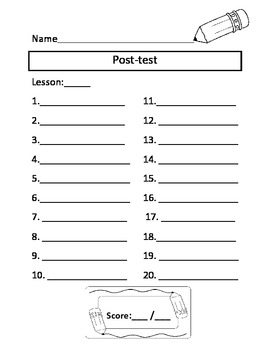 spelling post test paper by elyse cameron teachers pay teachers