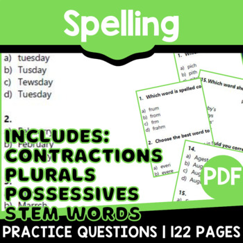 Preview of Spelling Practice Activities Bundle Dictionary Skills and Sight Words Worksheets