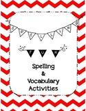 Spelling Practice Activities with bonus Vocabulary Activities