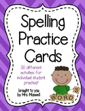 Spelling Practice Cards