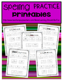 Spelling Practice Printable Worksheets:CVC, CVCe, CVVC, CC