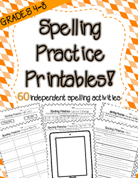 Preview of Word Work Activities for Big Kids! (60 Printables for ANY SPELLING LIST)