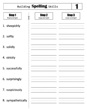 Preview of {FREE} 3 Step Spelling Practice Sheet - Read/ Write/ Spell [Editable Template]