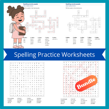 Preview of Spelling Practice Worksheets: Grade 4