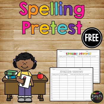 Preview of Spelling Pretest Collection | FREE | 1st | 2nd | 3rd | 4th | 5th Grade