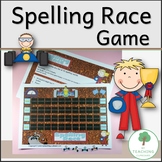 Spelling Race Game to teach any list of 10 words