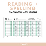 Spelling & Reading Sight Word Assessment | Fry Words