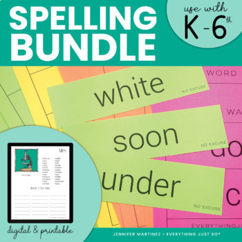 Preview of Spelling Resources BUNDLE - Spelling Word Practice Dictionaries Editing Tools