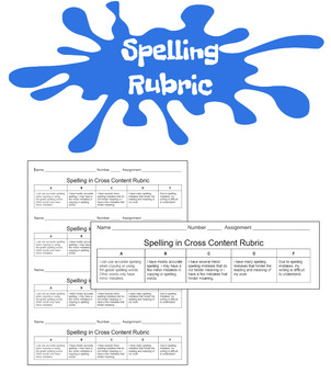 Preview of Spelling Rubric