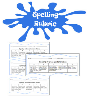 Preview of Spelling Rubric