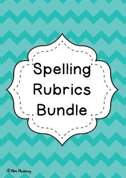 Preview of Spelling Rubrics Bundle