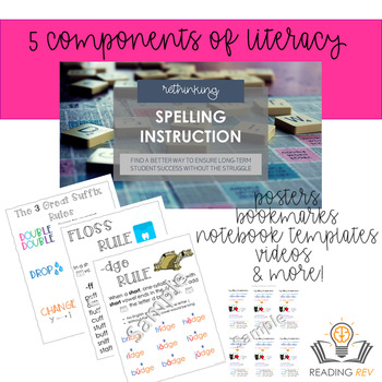 Preview of Spelling Rule Posters, Notebook, Tips, and More! Intermediate Grades