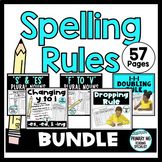 Spelling Rules BUNDLE | S and ES | Y to I | F to V | Doubl