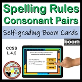 Spelling Rules Consonant Pairs Boom Cards Digital Spelling