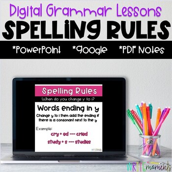 Preview of Spelling Rules Digital Grammar Lesson