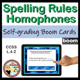 Spelling Rules Homophones Boom Cards Digital Spelling Activity