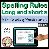 Spelling Rules Long a and Short a Boom Cards Spelling Activity