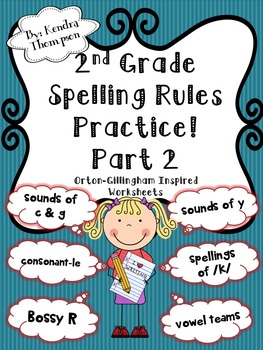 Preview of 2nd Grade Spelling Rules Practice Part 2: Orton-Gillingham Inspired