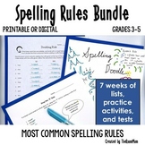 Spelling Practice Activities for 7 Common Rules - 3rd, 4th