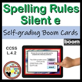 Spelling Rules Silent E BOOM Cards Digital Spelling Activity