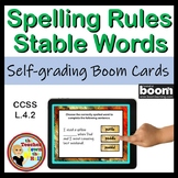 Spelling Rules Stable Words Boom Cards Digital Spelling Activity