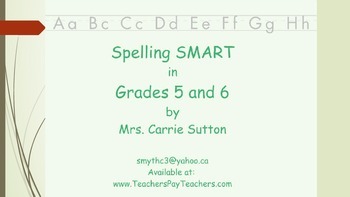 Preview of Spelling SMART in Grades 5 and 6 - PowerPoint