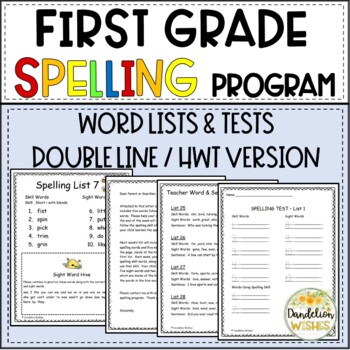 First Grade Spelling Skill Word Lists and SIPPS with HWT or Double ...