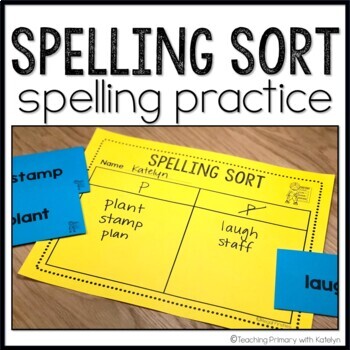 Preview of Spelling Activity | Spelling Sort