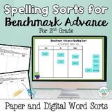 2nd Grade Spelling Sorts for Benchmark Advance Printable a