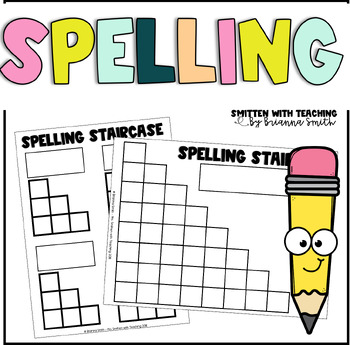 Preview of Spelling Staircase - Practice for Sight Words, Names, CVC, Vocabulary {Editable}