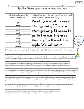 Spelling Stories- Unit 3 National Geographic Reach for Reading | TPT