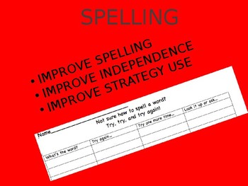 Preview of Spelling Strategies *ALL GRADES