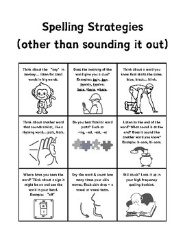 Preview of Spelling Strategies Poster & Booklet of High Frequency Writing Words