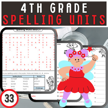 Preview of Spelling Success: 4th Grade Spelling Units D-1 to D-4
