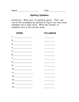 Spelling Syllables Learning Center Activity by Kristin Longhouse