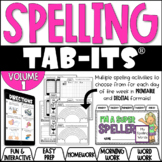 Spelling Tab-Its® Volume 1  [Use with ANY SPELLING LIST] | Distance Learning
