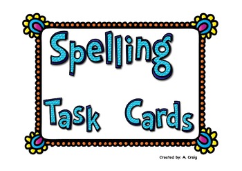 Preview of Spelling Task Cards