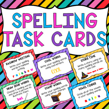 Preview of Spelling Task Cards - ANY LIST