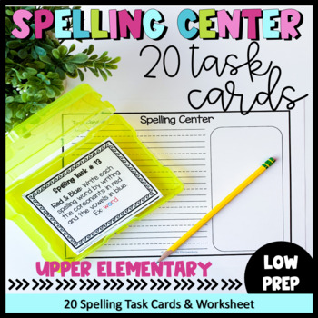 Preview of Spelling Task Cards Word Work Literacy Center