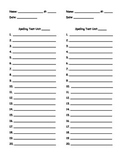 Spelling Test 1-20 answer sheet!