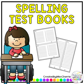 Preview of Spelling Test Books