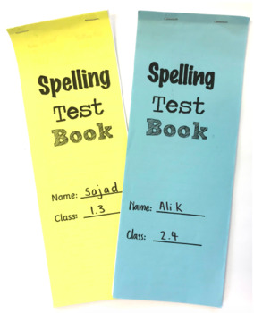 Preview of Spelling Test Booklet