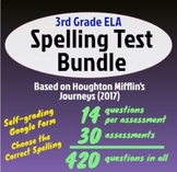 Spelling Test Bundle for HMH's Grade 3 "Journeys" (2017):3