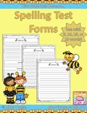 Spelling Test Forms for 5, 10, 15, or 20 words! (Free!)